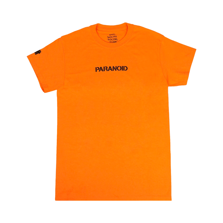 Antisocial Social Club X Undefeated Paranoid Orange Tshirt Culture Circle