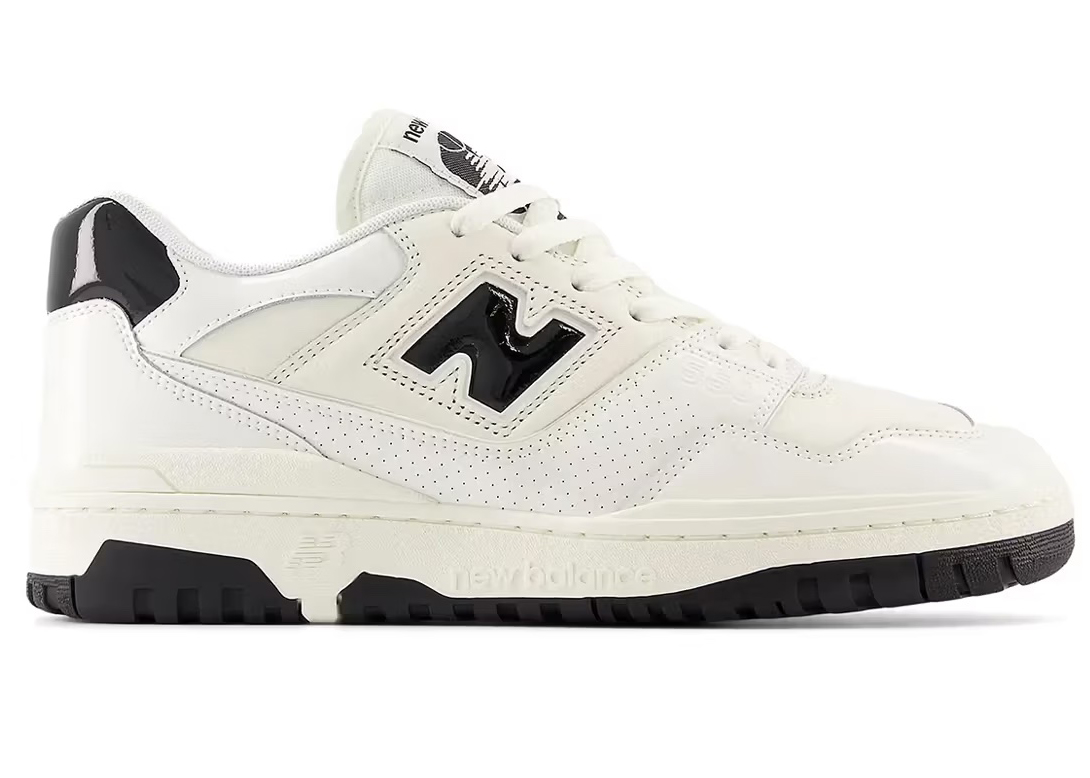 New Balance 550 Sea Salt Black Patent